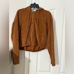 Ashley By 26 International Tan Corduroy Bomber Jacket
